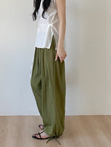 Pleo Strap Banding Wide Pants