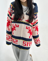 (CUTE♥ ZIPPER POINT♥/NORDIC♥) NORDIC ONE-WAY ZIP-UP