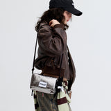 GLOSSY STRING CROSS BAG