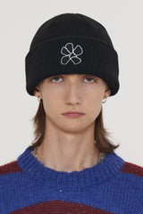 フラワービーニー /FLOWER BEANIE / BLACK