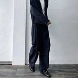 Structured Pleated Wide Pants