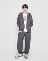 25FW ベーシックロゴナッピングフーディージップアップ チャコール