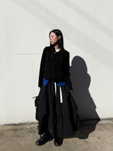  MAXI FLARE TUCK SKIRT