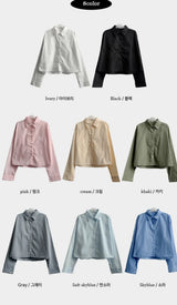 Lynch 8-Color Basic Crop Shirt 