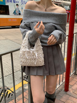 [MADE] ぽニアオフショルダー二ット