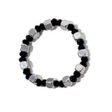 [3SET] Aztec beads rings black