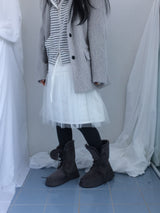 Suede Rabbit Fur Boots