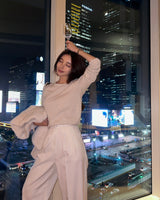 Compact cashmere round knit / 5 colors