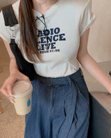 Dio lettering short-sleeved T-shirt
