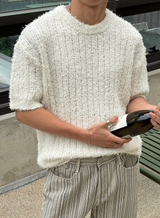 [Unisex] サマーブークレハーフニット(4color)