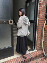 Konomi Check Banding Long Skirt