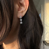 [925silver] フラワードロップピアス