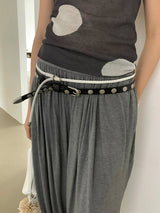 Thin twist leather belt(3)
