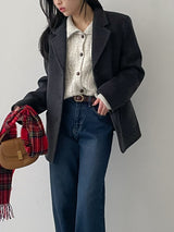 Granma Collar Knit Cardigan