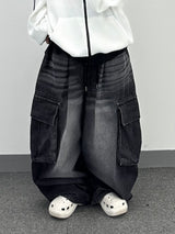 aqua wash big balloon denim