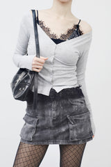 Montia Cardigan + Lace Sleeveless