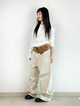 Front Slit Cotton Pants