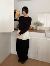 FRILL RIB KNIT CARDIGAN