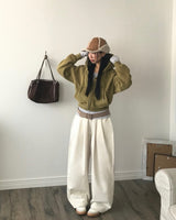 [ORIGINAL] ROSE Pintuck Cotton Pants