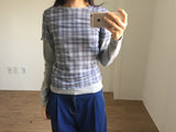Check Sheer Short Sleeve (2color)