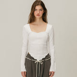 SIGNATURE HEART NECK T-SHIRT / WHITE