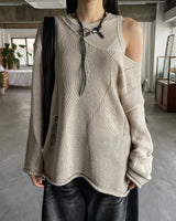 Yukia Damage Deep V-Neck Knit
