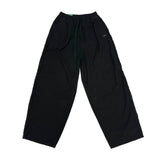 Lace black cotton pants