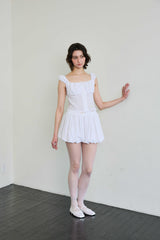  CUDDLY BALLOON SKIRT PANTS / WHITE