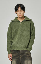 HALF ZIP UP KNIT