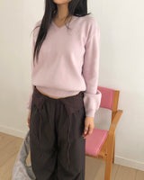 Canni Basic V-Neck Knit Top