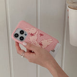 [Mademoment]ファジーリボンバニーデザインアイフォンカードケース