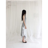 【MADE】シフォンフラッタースカート, グレー