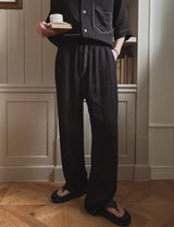 Maro stitch pleated pants