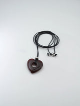  [HEART] Loppy necklace (Red brown) 