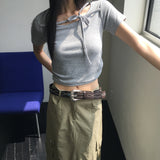 botzn ウェスタンキュービックジェムストーンスタッドワイドレザーベルト