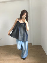 Humming Patchwork sleeveless (2color)