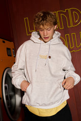 Concept College Cursive Logo Waffle Hoodie / Melange Gray [Unisex]