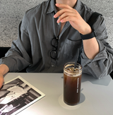 Glass Pigment Basic Cotton Shirt 