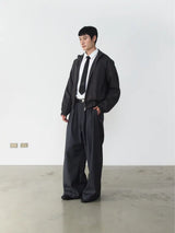 Embroidered Black Tie