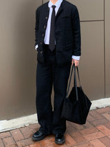 Tweed Collarless Jacket