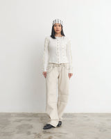 Overstitched Double Waist Jeans