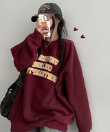 Skang boxy lettering fleece sweatshirt