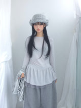 chiffon ruffle line dress