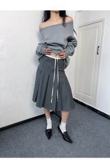 Off-loose shoulder sweatshirt