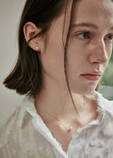 [925 silver] Un.silver.131 / simple pearl necklace (silver)