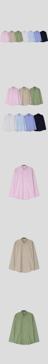 [S/S] ベーシックーバーフィットシャツ (7color)