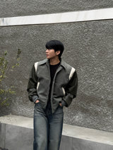 Stadium varsity collar jacket