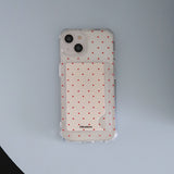 [Jelly] ミニドット (Ivory&red dot) カードポケットケース