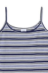stripe sleeveless (blue)