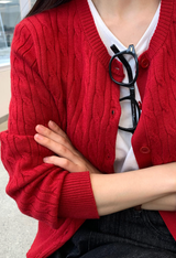 FOB Cable Knit Round Cardigan